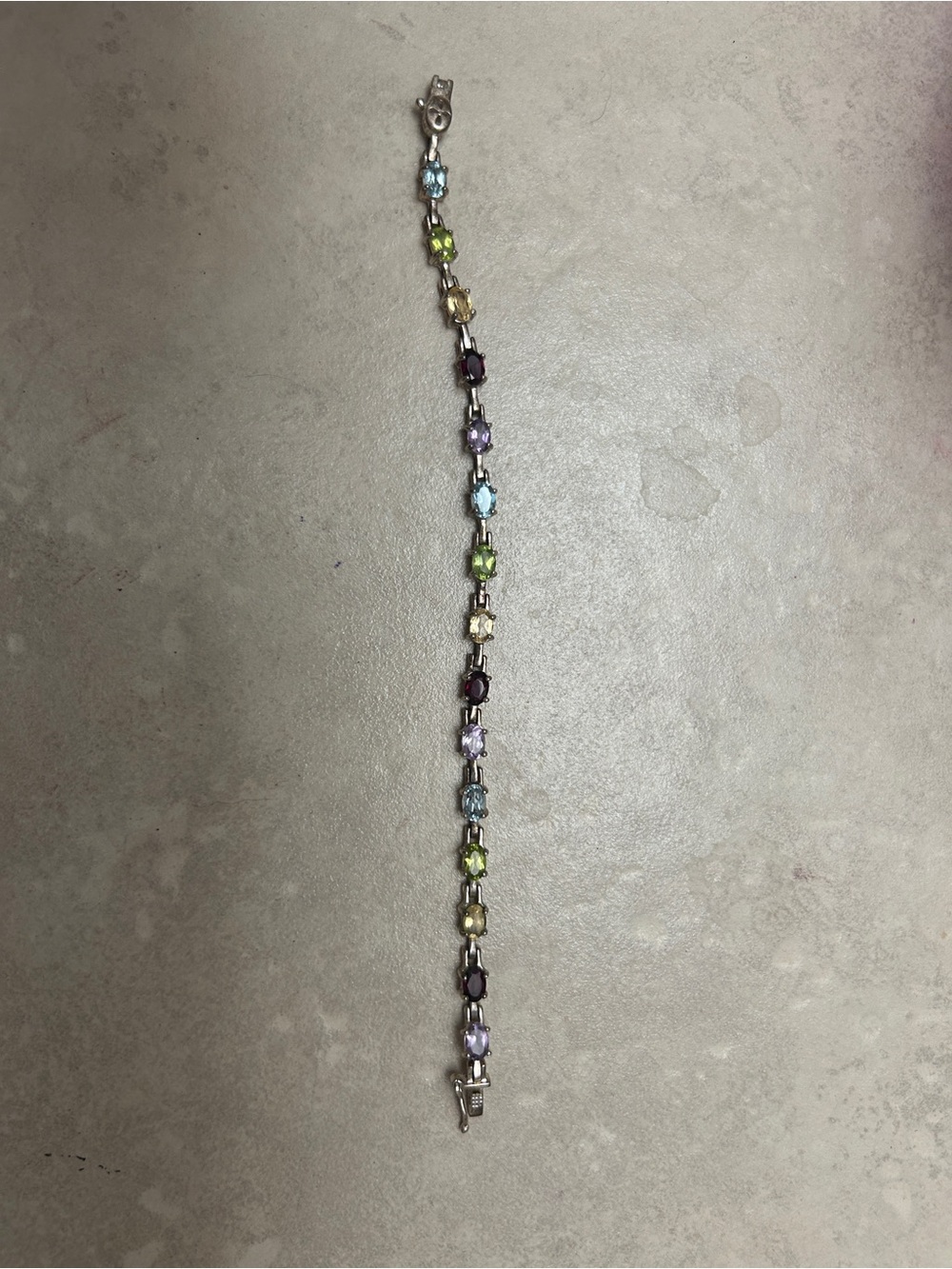 Kohl's Multicolor Gemstone Bracelet in Blue, Green, Purple, Yellow, Pink